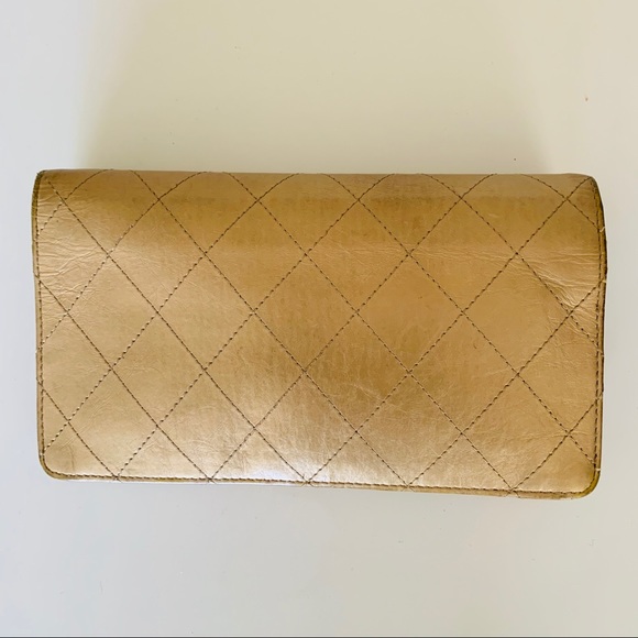 Authentic Chanel Gold Quilted Long Wallet - Picture 7 of 7